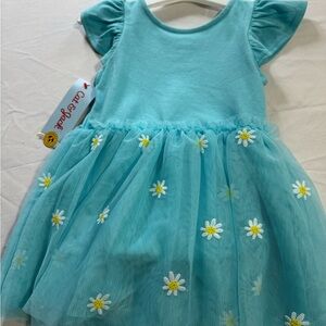 Cat & Jack Teal Dress with Daisy Embroidery